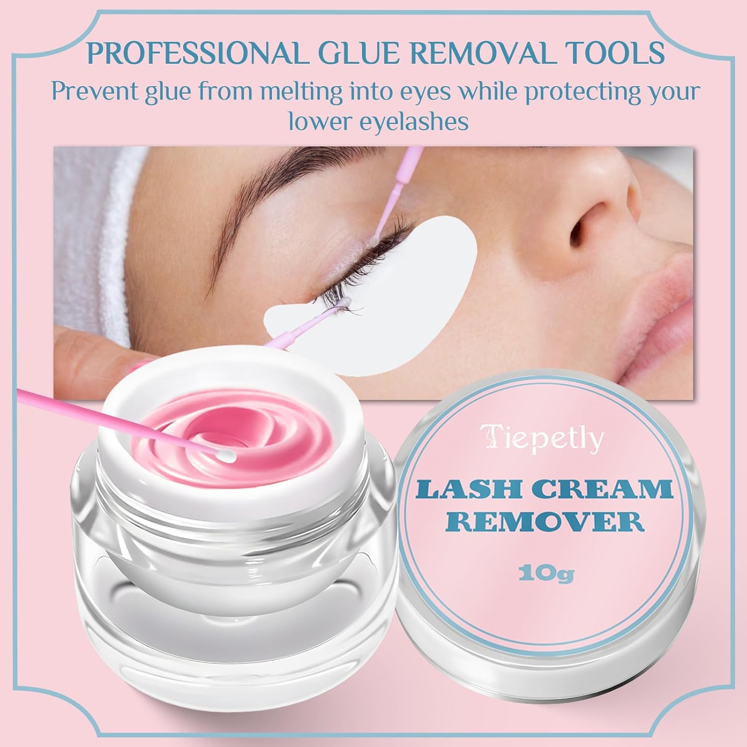 Tiepetly Eyelash Extension Remover, Dissolves Powerful Lash Extension Remover, Low Irritation, for Professional or Salon Use (10 g)-FemmiqueWomen