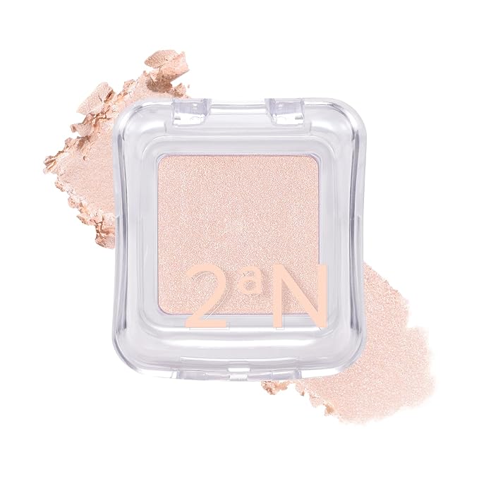 2aN Pure Glash Highlighter – Glass-Like Sheen Powder Highlighter for a Natural, Radiant Glow | Buildable, Long-Lasting, Lightweight Formula (SHELL, 0.8oz)-FemmiqueWomen