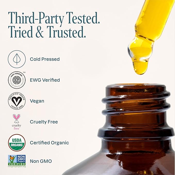 Cliganic Organic Jojoba Oil, 100% Pure (2oz) | Natural Cold Pressed Unrefined Hexane Free Oil for Hair & Face | Base Carrier (Packaging May Vary)-FemmiqueWomen