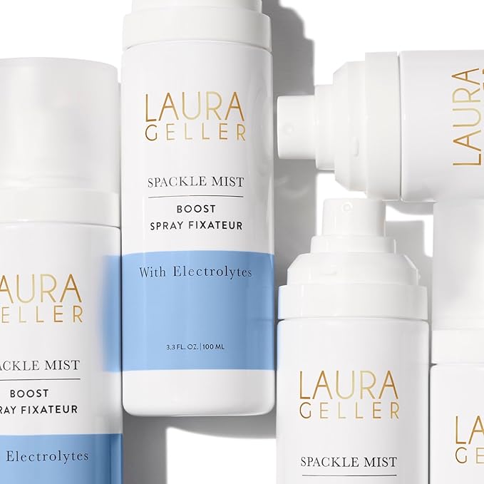 LAURA GELLER NEW YORK Spackle Mist Boost Setting Spray with Electrolytes - Long-Lasting Makeup Spray with Blue Light Protection - Dewy Skin Makeup Setting Spray-FemmiqueWomen