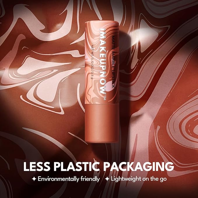 2PCS Marbled Matte Lip Stick Makeup - Velvety Finish | Naked-lip Feel, Full Coverage, D002+D004-FemmiqueWomen