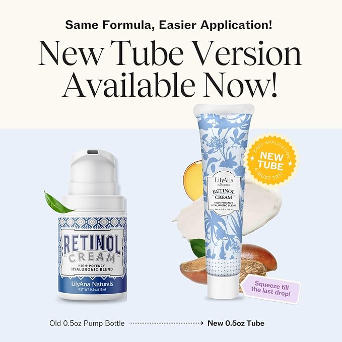 LilyAna Naturals Anti Aging Retinol Face Cream for Women – Wrinkle & Neck Cream for Firming, Retinol Moisturizer for Face with Hyaluronic Acid, Hydrating Night Cream for Fine Lines, Collagen Boost-FemmiqueWomen