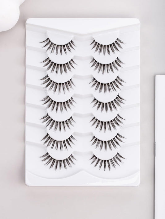 Manga Lashes Cat Eye Wispy Eyelashes Anime Lash Pack, 7 Pair-FemmiqueWomen