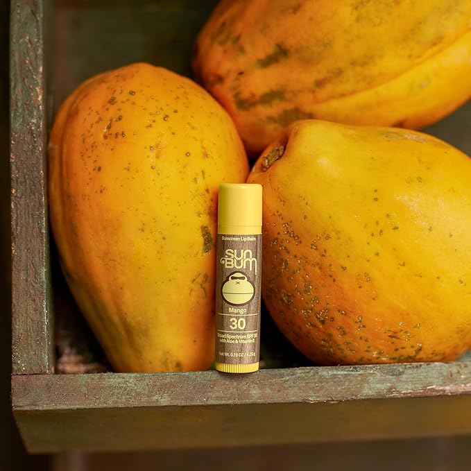 Sun Bum SPF 30 Sunscreen Lip Balm | Vegan and Cruelty Free Broad Spectrum UVA/UVB Lip Care with Aloe and Vitamin E for Moisturized Lips | Mango Flavor |.15 oz-FemmiqueWomen