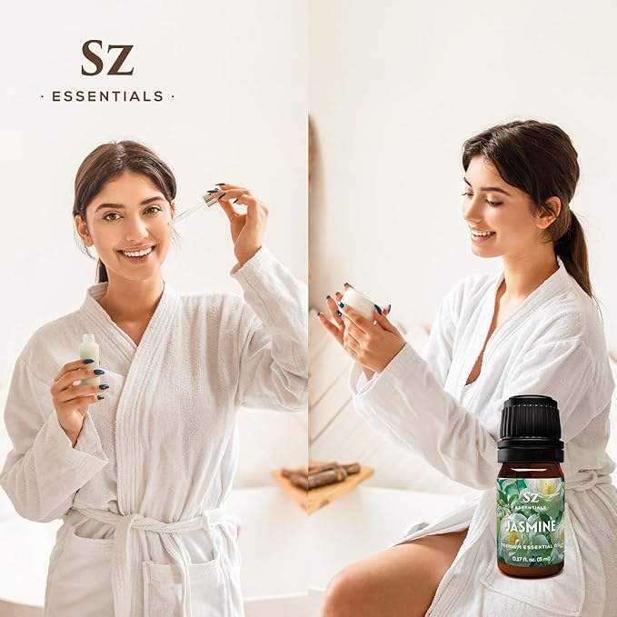 Jasmine Absolute Essential Oil – 100% Pure & Undiluted – 4 Jasminum Species – Divine Floral & Exotic Scent! – Aromatherapy & Natural Perfumery - Therapeutic Grade & Vegan – 0.17oz (5mL)-FemmiqueWomen