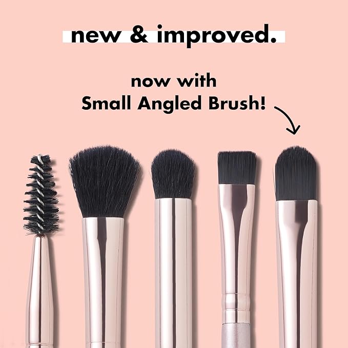 e.l.f. Ultimate Eyes 5 Piece Brush Collection, Makeup Brushes For Eyeliner, Eyeshadow, Brows & more, Vegan & Cruelty-Free-FemmiqueWomen