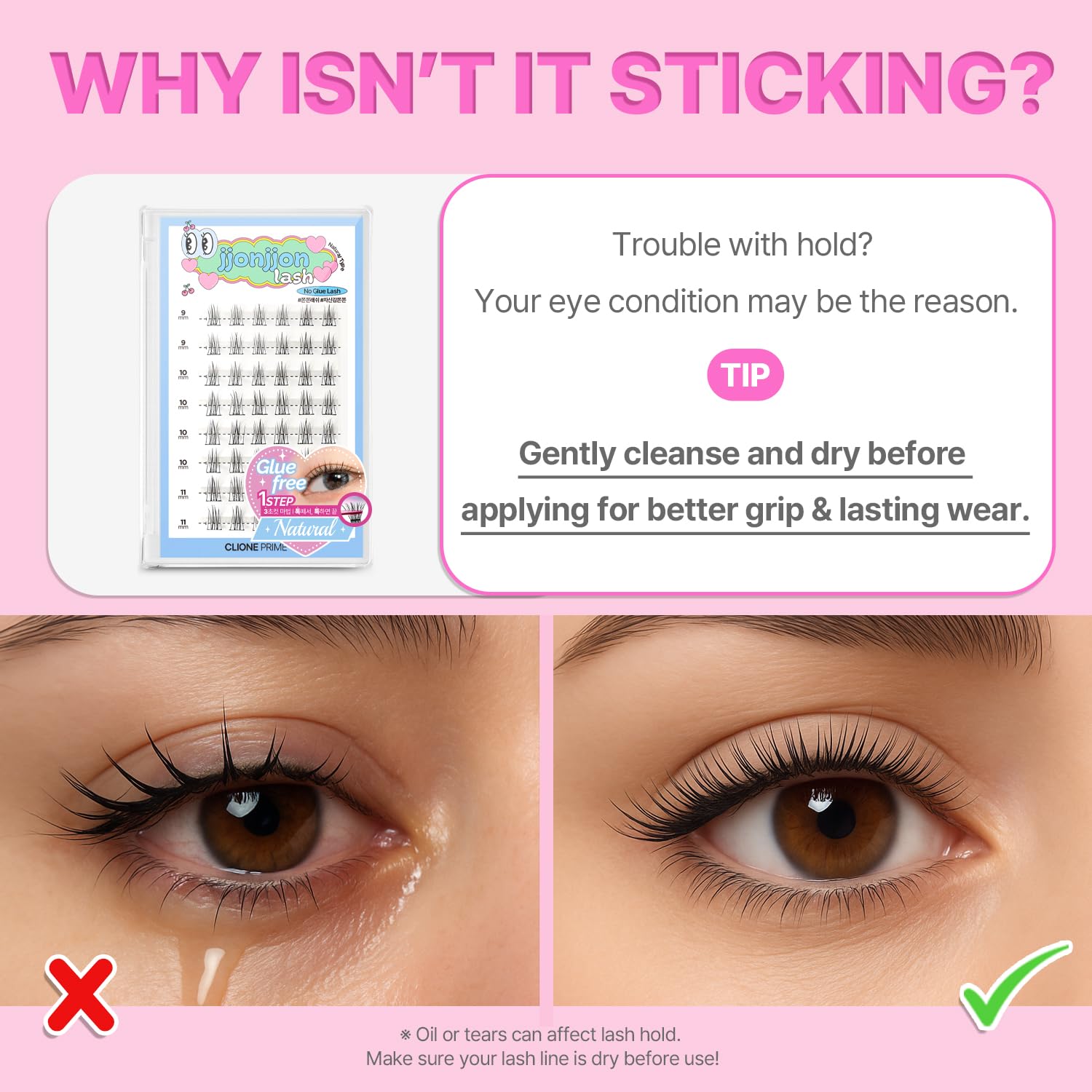 Korean Self Adhesive Lash Clusters Manga Look No Glue Press On Pre Bond Lash Clusters Fluffy Self Adhesive False Eyelashes No Glue Needed Reusable Wispy Eyelash Extensions-FemmiqueWomen