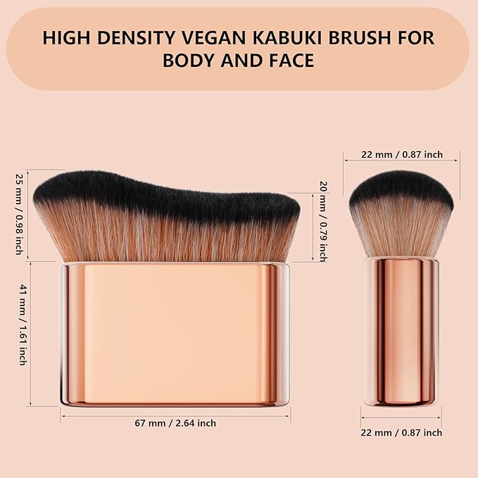 docolor Self Tanner Brush Body Makeup Brush for Flawless Face and Body Makeup, Sunless Tanner Blending Brush Body Brush for Self Tanner, Bronzer, Foundation, Vegan & Cruelty Free-FemmiqueWomen