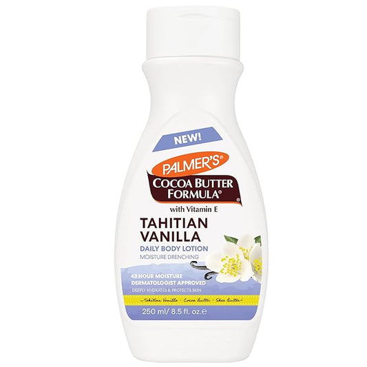 Palmer's Cocoa Butter Formula Tahitian Vanilla Body Lotion, 8.5 Oz, Daily Moisturizing Lotion for Dry Skin with Shea Butter & Vitamin E, Hydrates & Protects, Helps Provide 48-Hour Deep Moisture-FemmiqueWomen