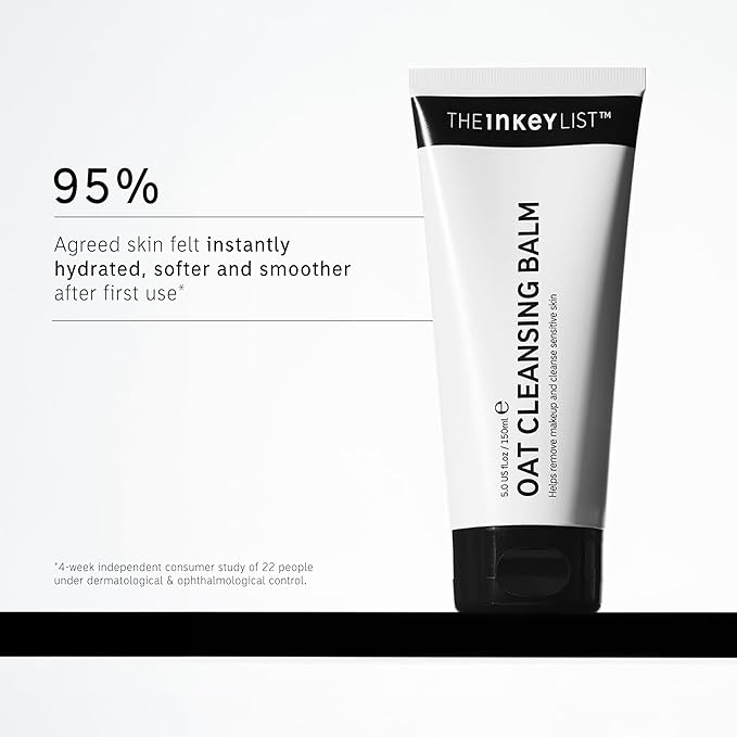 The INKEY List Oat Cleansing Balm 5 Fl Oz/150ml, Dissolves Makeup, Nourishing Skincare, Gentle Cleanser, Vegan Friendly, Suitable For All Skin Types-FemmiqueWomen