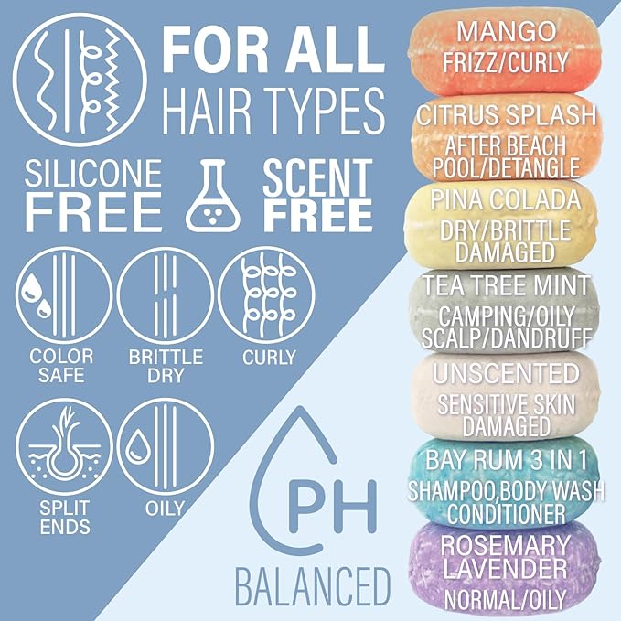 Bay Rum Shampoo Bar – Vegan, Sulfate-Free, Made in USA | 3-in-1 Men’s Shampoo, Conditioner & Body Wash | Ideal for All Hair Types | 60+ Washes, Travel-Friendly-FemmiqueWomen