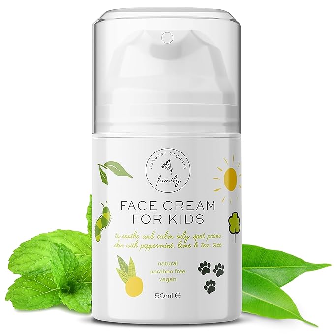 Face Moisturizer with Hyaluronic Acid Face Cream for Kids - Facial Cream & Gentle Moisturizer with Strawberry Extract & Vitamin E - Daily Facial Cream Moisturizer for Dry & Sensitive Skin 50ml-FemmiqueWomen