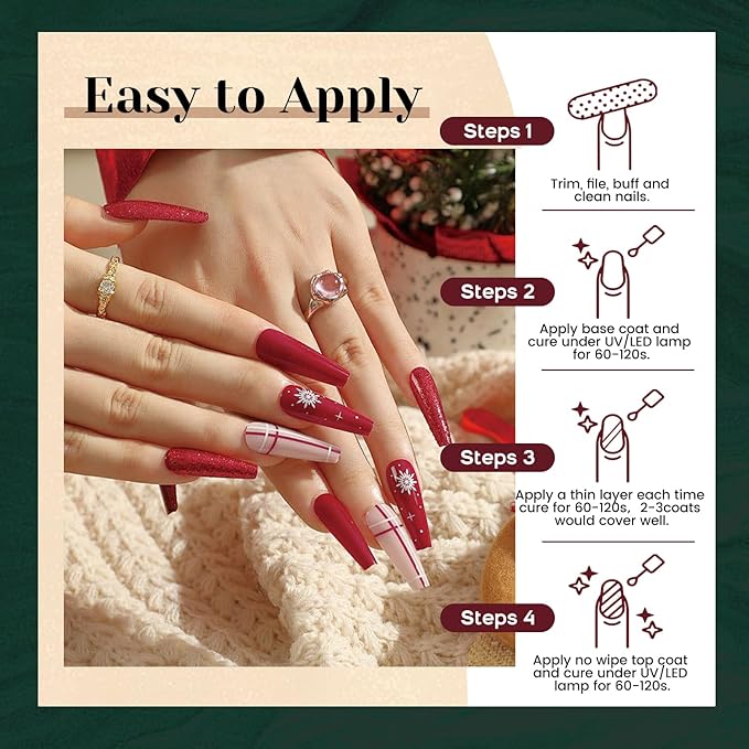 JEWHITENY 23PCS Nail Polish Set 20 Colors Gel Nail Polish Jelly Color Natural and Elegant Long Lasting Suitable for Salon at Home-FemmiqueWomen