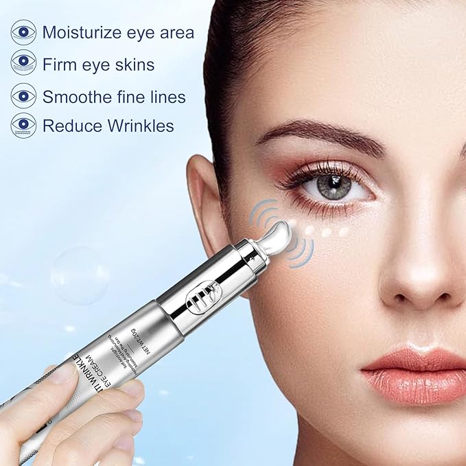 20g Eye Cream with Electric Massage, Moisturizing Anti-Wrinkles Eye Cream, Anti Aging Eye Cream for Dark Circles and Puffiness, Results in 3-4 Weeks to Reduce Fine Lines-FemmiqueWomen