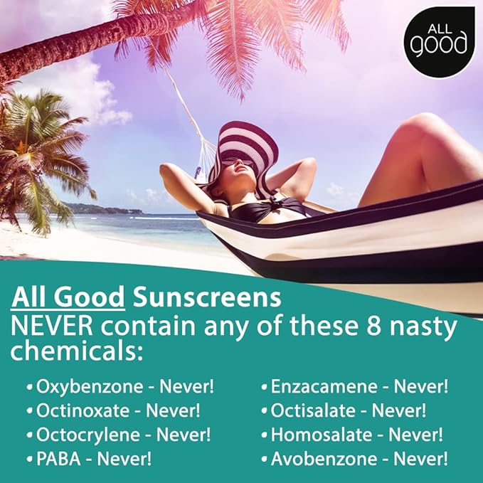 All Good Sunstick - Face Sunscreen, Water Resistant, UVA/UVB Broad Spectrum SPF 30+, Coral Reef Friendly - Beeswax, Zinc, Vitamin E, Shea Butter (Unscented)(2-Pack)-FemmiqueWomen