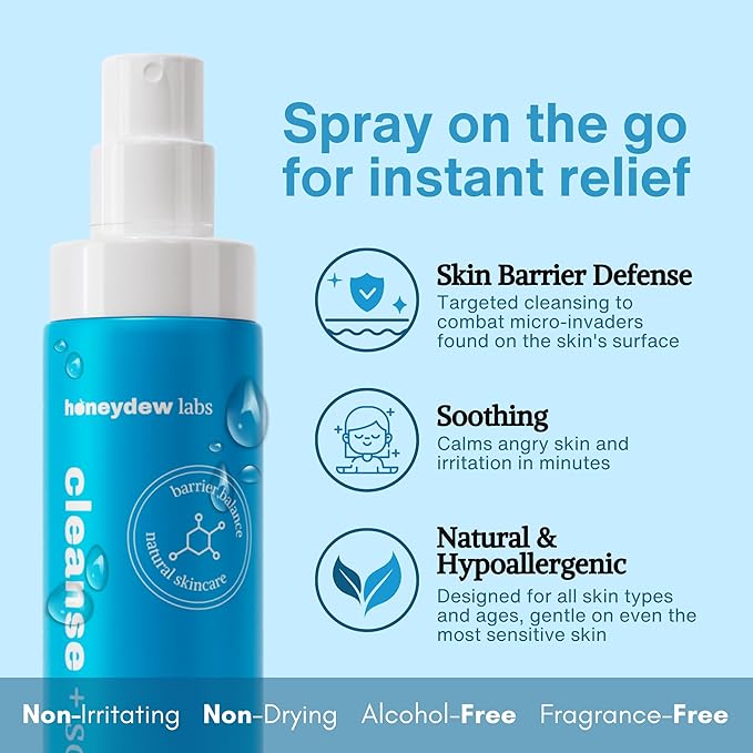 Hypochlorous Acid Spray – HOCl Face & Body Mist for Acne, Eczema & Irritation – Multi-Purpose Skin Repair – Eyelid Cleanser, Post-Workout/Procedure, Scalp & Sensitive Skin (2 oz+6.8 oz)-FemmiqueWomen