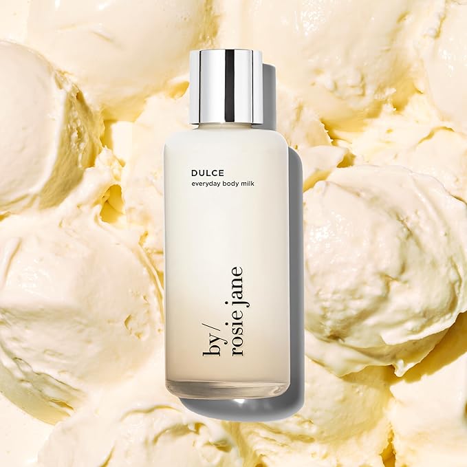 By Rosie Jane Everyday Body Milk (Dulce) - Hydrating Toner & Body Moisturizer to Help Even Skin Tone - Infused with Soothing Aloe Vera and Turmeric Root to Promote Anti-Aging (5 Ounce)-FemmiqueWomen