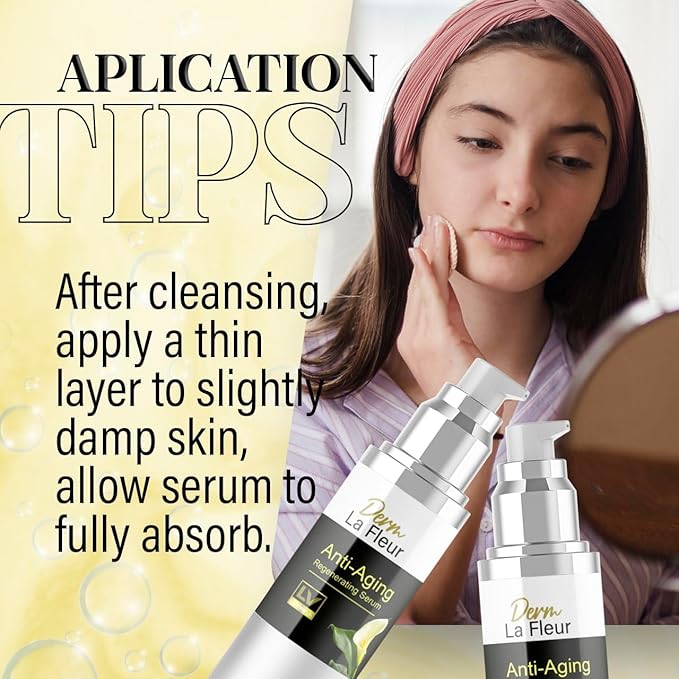 1 Pack - Derm La Fleur Anti- Aging Serum - Derm La Fleur Plus, Derm La Fleur Luxe 1 Bottle Serum For 1 Month, Derma Fleur Moisturizing Skin Conditioner.-FemmiqueWomen