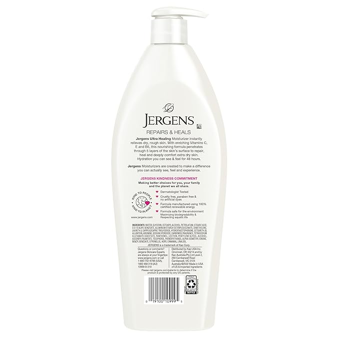 Jergens Ultra Healing Dry Skin Moisturizer, White 21 Fl Oz-FemmiqueWomen