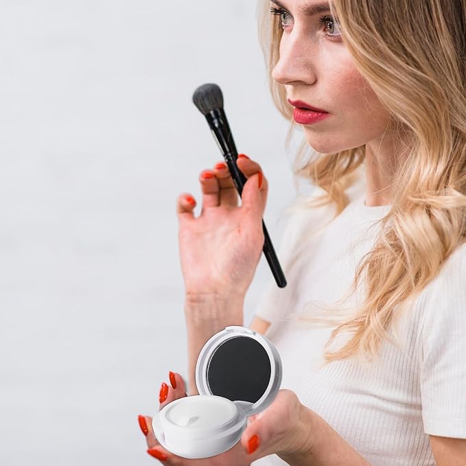 2 Pack Lip Balm Containers,Plastic Portable Empty Lip Balm Container with Mirror and Silicone Lip,Empty Lipstick Dispenser Box for Travel,Home-FemmiqueWomen