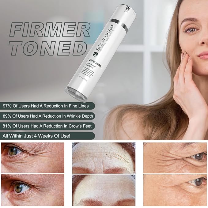 Stemuderm Face & Eye Cream - Anti Aging Skincare - Daily Moisturizer for Fine Lines, Wrinkles & Eyebags - Supports Natural Production of Collagen & Elastin - Organic Plant Based Stem Cells - 1.7 fl oz-FemmiqueWomen