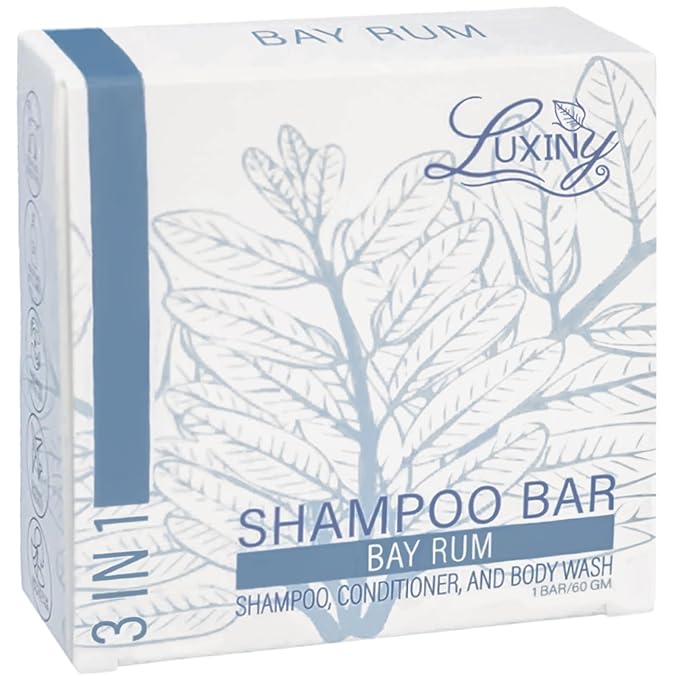 Bay Rum Shampoo Bar – Vegan, Sulfate-Free, Made in USA | 3-in-1 Men’s Shampoo, Conditioner & Body Wash | Ideal for All Hair Types | 60+ Washes, Travel-Friendly-FemmiqueWomen