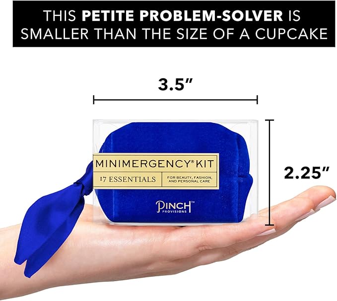 Pinch Provisions Velvet Minimergency Kit, for Her, Includes 17 Must-Have Emergency Essential Items, Compact, Multi-Functional Pouch, Gift for Parties and Birthdays-FemmiqueWomen