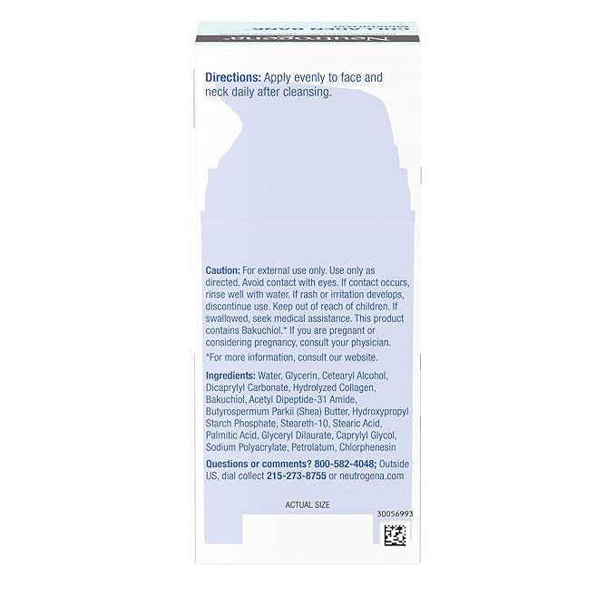 Neutrogena Collagen Bank Face Moisturizer, Larger Size Anti-Aging Face & Neck Collagen Cream, Bakuchiol, Face Lotion Supports Skin’s Natural Collagen for Visibly Plump Skin, 2.7 fl. oz-FemmiqueWomen