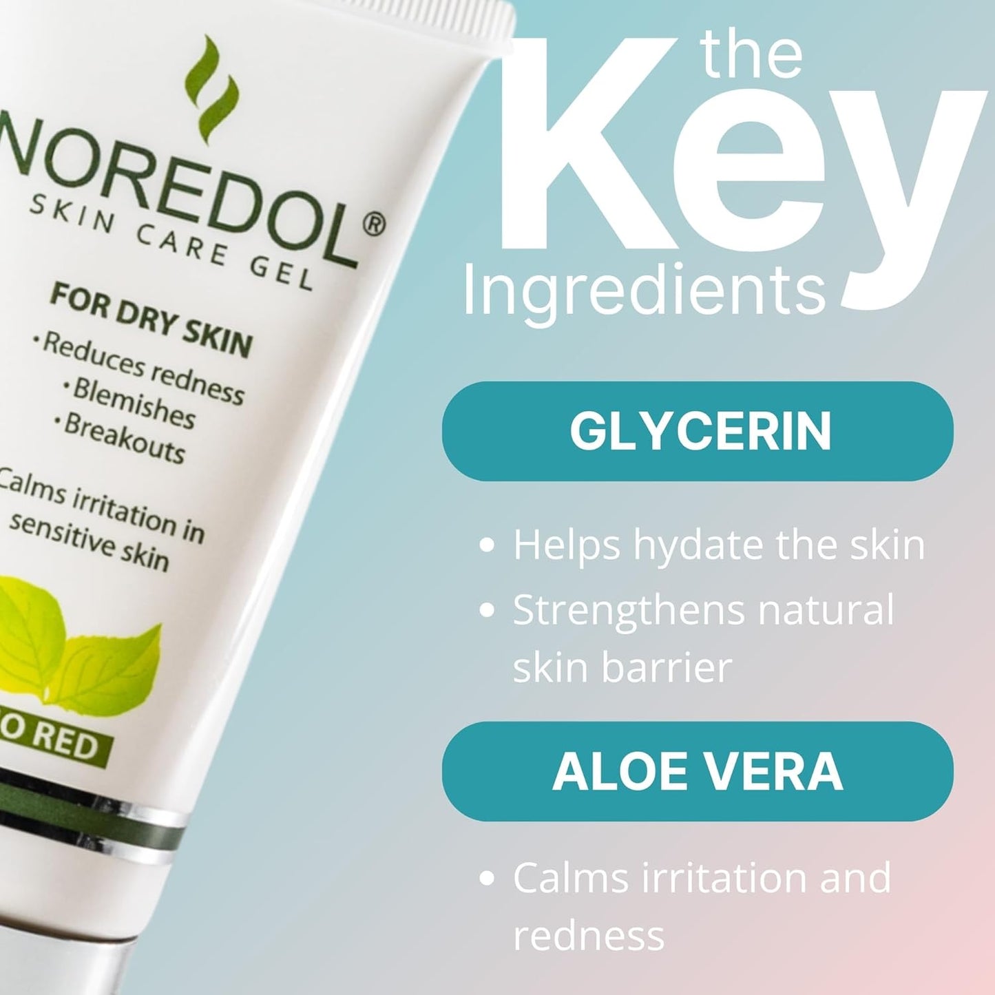 Skin Care Gel - Redness Relief Moisturizer for Dry Skin - Rosacea Treatment for Face - Soothes Prone Skin and Irritation - Fragrance Free 1 oz-FemmiqueWomen