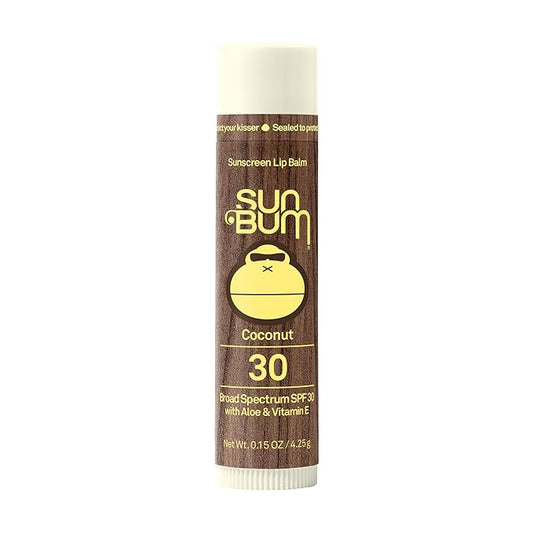 Sun Bum SPF 30 Sunscreen Lip Balm | Vegan and Cruelty Free Broad Spectrum UVA/UVB Lip Care with Aloe and Vitamin E for Moisturized Lips | Coconut Flavor |.15 oz-FemmiqueWomen
