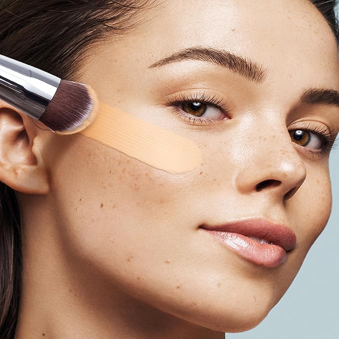 Foundation Brush, EIGSHOW Pro Slanted Brushes Angled Bristles Mask Kabuki Face Brush Perfect for Powder Liquid Cream Buffing Blending (F625)-FemmiqueWomen