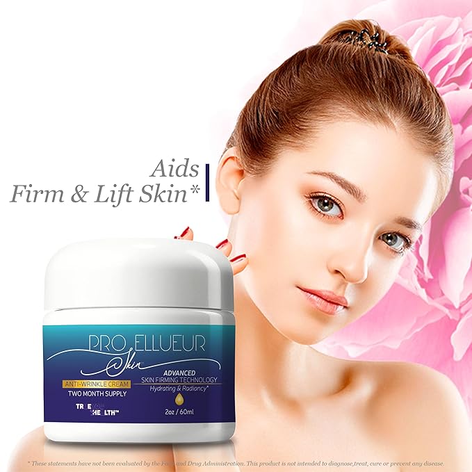 Pro Ellueur Skin Cream - Anti-Wrinkle Cream - Two Month Supply - Advanced Skin Firming Technology to Help Reduce Signs of Aging - Lift, Firm, Tighten - Lasting Hydration - Non-Greasy Formula-FemmiqueWomen