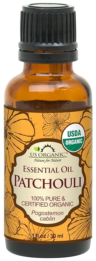 US Organic 100% Pure Patchouli Essential Oil - USDA Certified Organic, Steam Distilled - W/Euro droppers (More Size Variations Available) (30 ml / 1 fl oz)-FemmiqueWomen