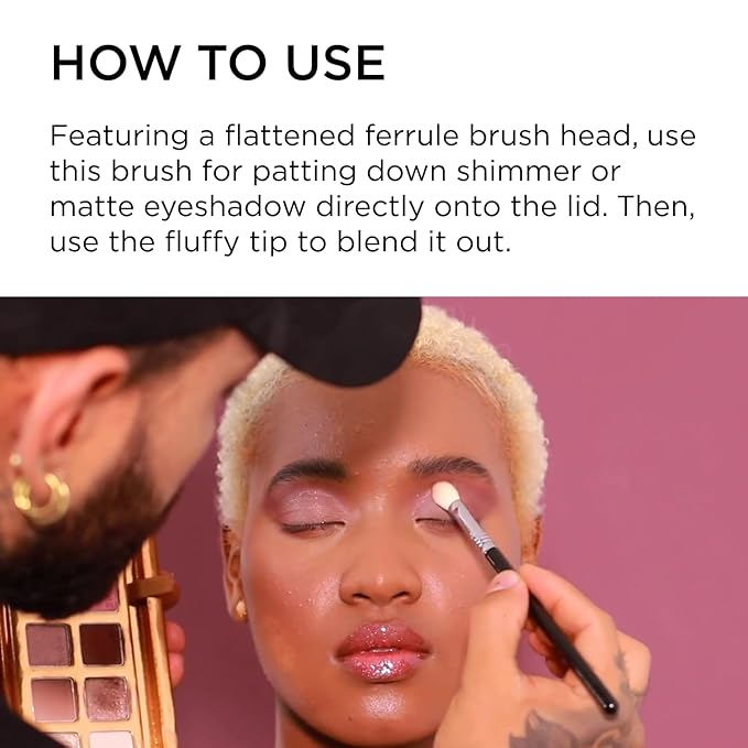 Sigma Beauty Professional E25 Max Eyeshadow Blending Brush – Professional Eyeshadow Brush for Seamless Eyeshadow Blending, Softens Dramatic Edges & Harsh Lines for a Well Blended Effect (1 Brush)-FemmiqueWomen