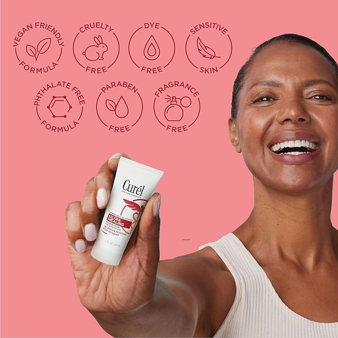 Curel Ultra Healing Intensive Fragrance-Free Lotion For Extra-Dry Skin, Dermatologist Recommended, Ideal for Sensitive Skin, Cruelty Free, Paraben Free, 1 Oz, Pack of 30-FemmiqueWomen