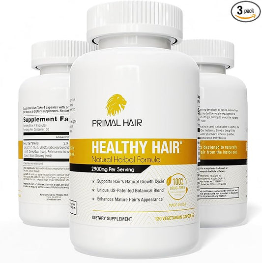 3 PK- 100% Natural Growth Treatment, Reduces Hair Loss, US Patented Formula Proven Effective for Men & Women, 100% Vegan, Non-GMO, 90-Day Supply, 3 Pack-FemmiqueWomen