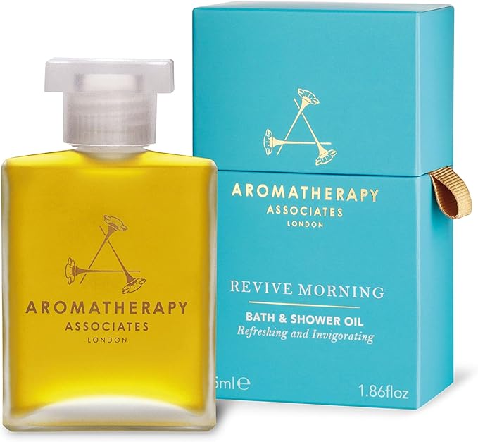 Aromatherapy Associates Revive Morning Bath and Shower Oil – Hydrating Oil with 3 Essential Oils to Refresh Mind, Body, and Spirit (1.86 oz)-FemmiqueWomen