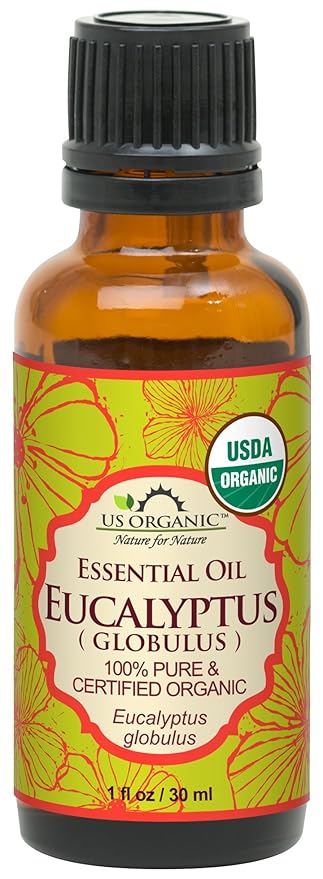 US Organic 100% Pure Eucalyptus Essential Oil (Globulus) - USDA Certified Organic, Steam Distilled - W/Euro droppers (More Size Variations Available) (30 ml / 1 fl oz)-FemmiqueWomen