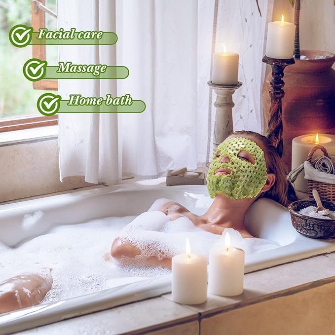 Jade Facial Mask, Jade Sleep Natural Stone Mask, Green Facial Cooling Mask, Jade Eye Mask Beauty Skincare Massage Tools for Alleviate Puffiness Face Massage Puffy Eyes Dark Circles-FemmiqueWomen