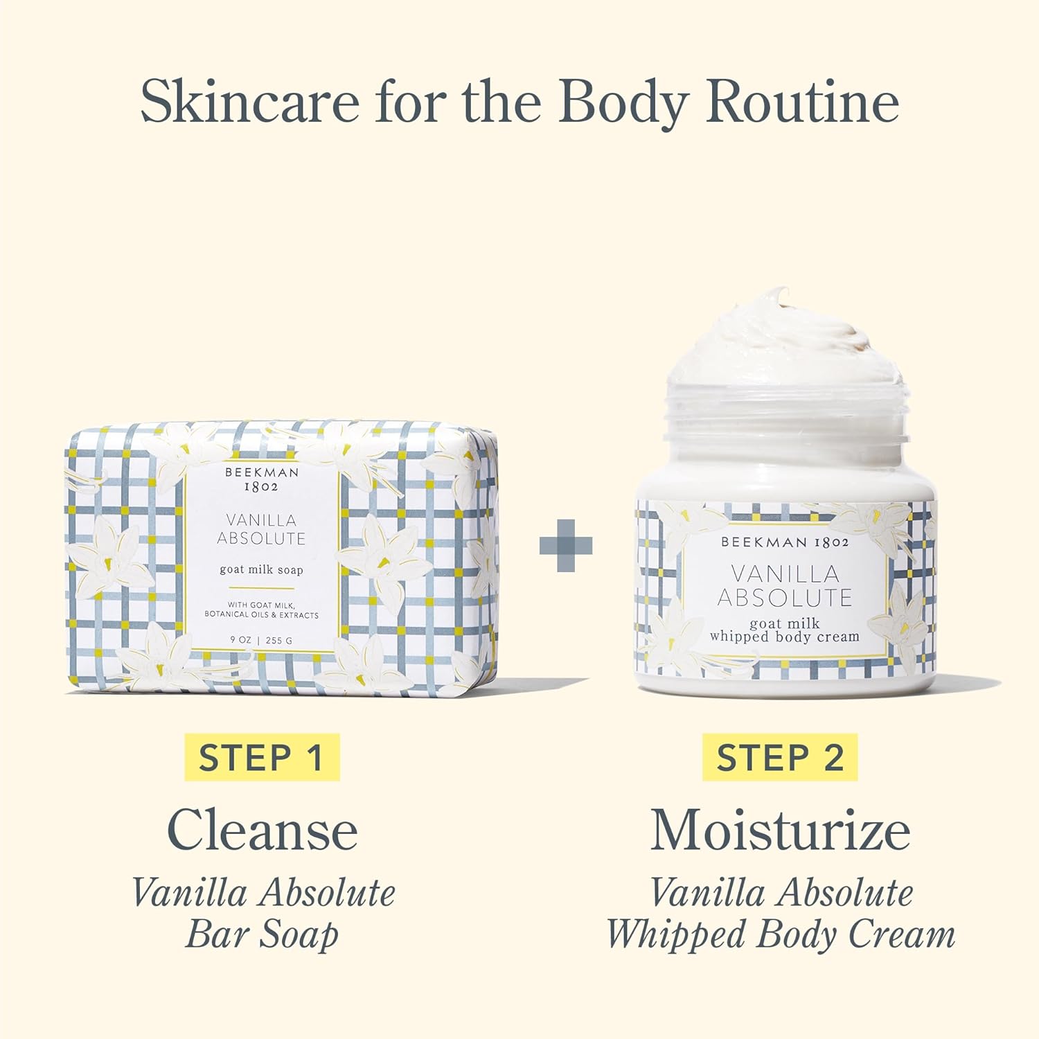 Beekman 1802 Whipped Body Cream, Vanilla Absolute - Scented - 8 oz - Intensely Hydrating & Softens Skin - With Goat Milk - Good for Sensitive Skin - Cruelty Free-FemmiqueWomen