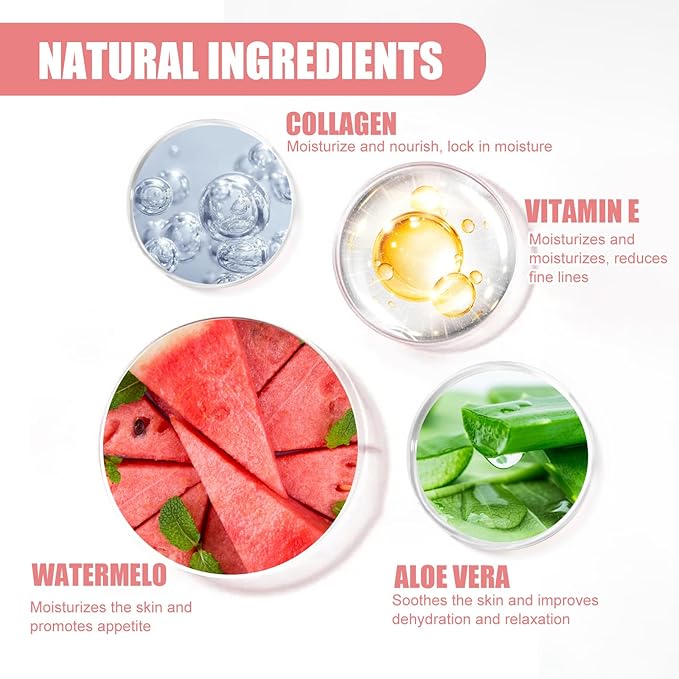 3 Pcs Bee Lip Balm Honey Pot,Honey&Strawberry&Watermelon Lip Sleeping Mask Hydrating Prevention Dry and Cracked Lip Scrubs Exfoliator Lip Care,Lip Mask Overnight Reduces Lip Lines-FemmiqueWomen