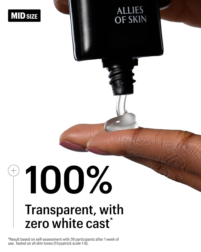 Allies of Skin Daily Face Sunscreen SPF 50, Travel Size | Zero White Cast Lightweight Formula | Dermatologist Tested Under Makeup Primer| Water-Resistant & PA++++ Broad Spectrum UVA/UVB (0.7 oz)-FemmiqueWomen