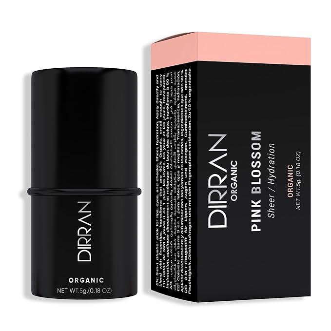 3 in 1 Natural Ingredient 90% Organic Blusher Stick For Lips, Eyes, & Cheeks, Hydration And Natural Beauty Apply directly And Blend With Fingertips, Small Enough to Carry (PINK BLOSSOM)-FemmiqueWomen