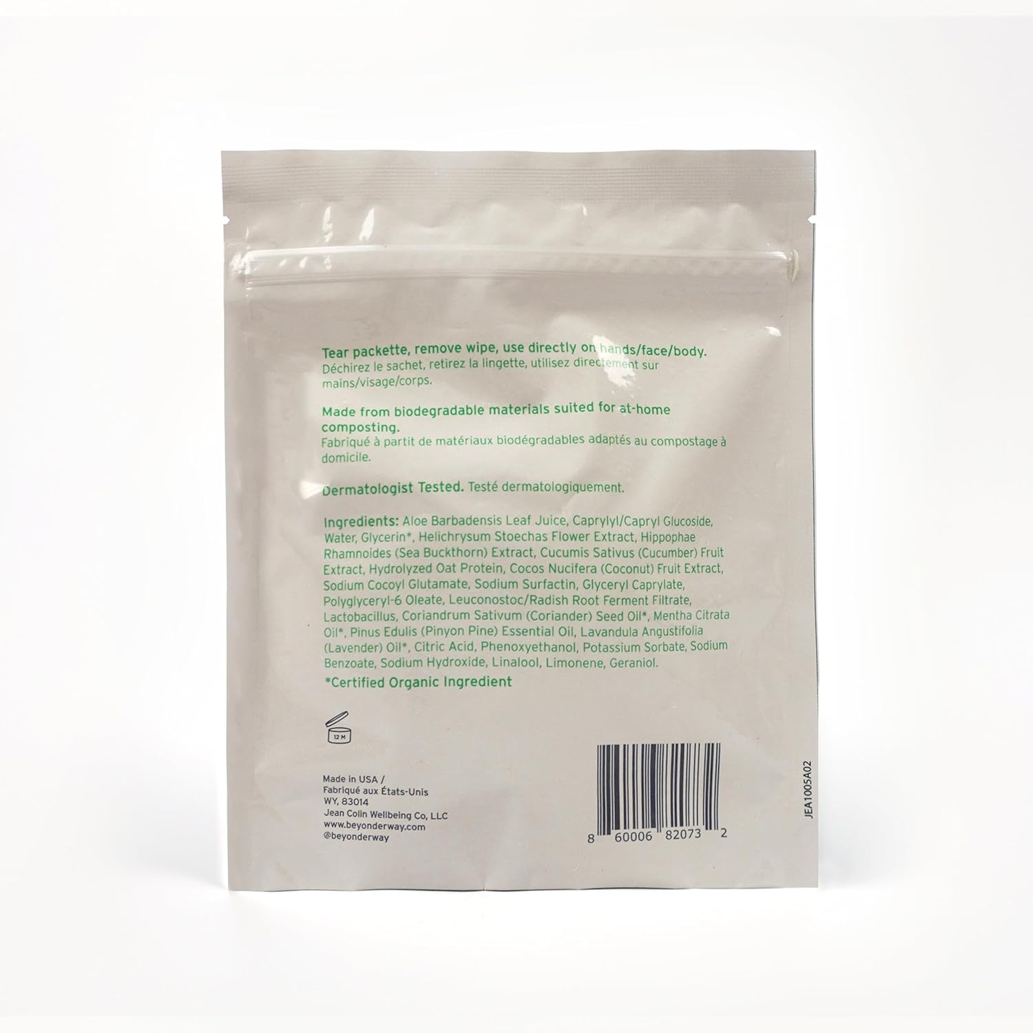 Cleansing Wipes - Essential Oils Blend of Bergamot Mint, Coriander, Lavender, Pinyon Pine with Aloe Vera – Face & Body Refresh, Skin Microbiome Balance, Dermatology Tested-FemmiqueWomen