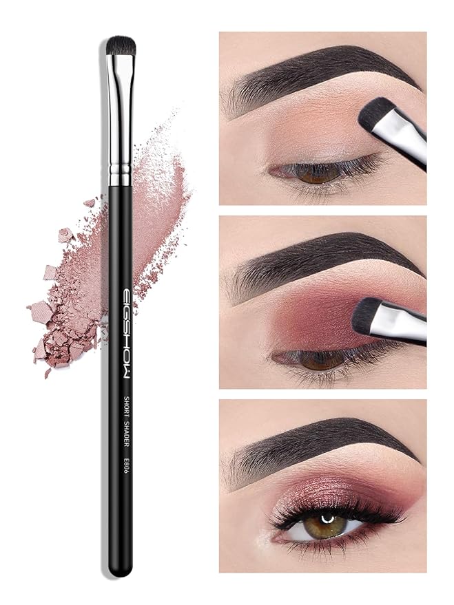 EIGSHOW Angled Eyeliner Brush & Eyeshadow Brush, High-End Precision Gel Liner and Short Smudge Brushes for Cat Eye, Winged Liner (E835&E806)-FemmiqueWomen