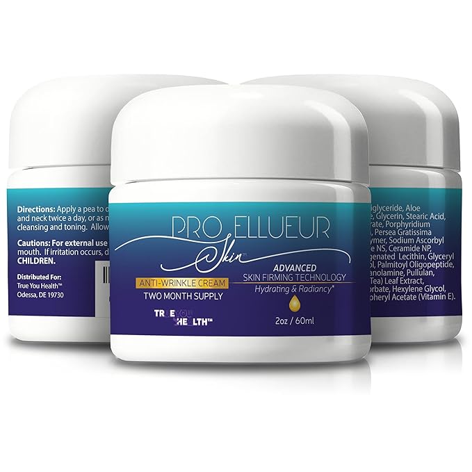 Pro Ellueur Skin Cream - Anti-Wrinkle Cream - Two Month Supply - Advanced Skin Firming Technology to Help Reduce Signs of Aging - Lift, Firm, Tighten - Lasting Hydration - Non-Greasy Formula-FemmiqueWomen