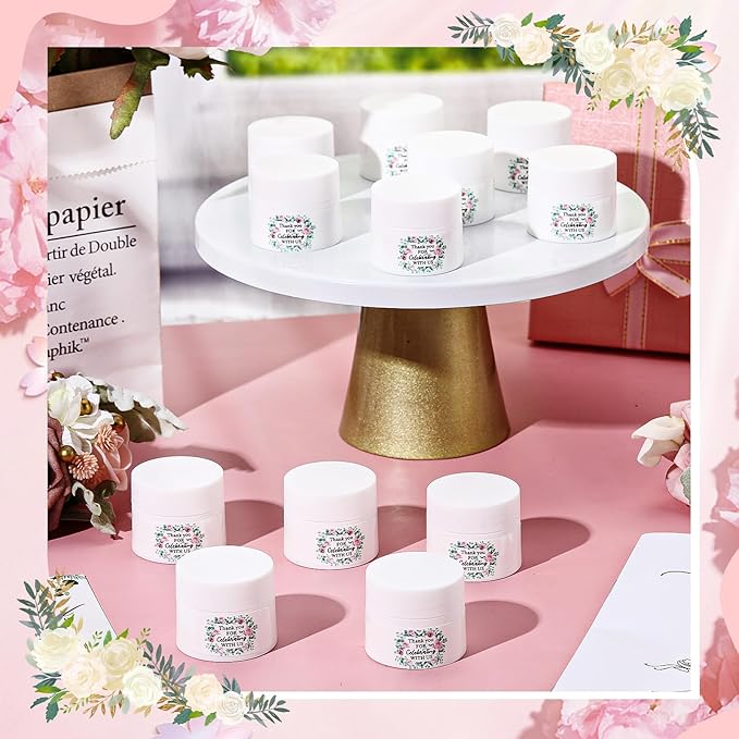 12 Pcs Thank You Lip Sleeping Mask Bulk Bridal Shower Gifts for Guests Thank You for Celebrating with Us Lip Mask Moisturize Nourish for Wedding Bridal Shower Favor Christmas Gift(Floral)-FemmiqueWomen