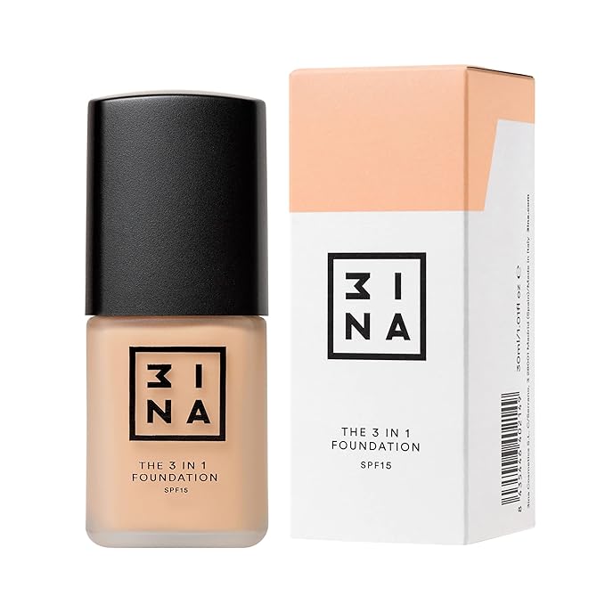 3INA The 3-In-1 Foundation 207 - Vegan Formula - Combination Of Primer, Concealer And Foundation - Medium Coverage - Natural Finish - Perfect For Covering Lines And Blemishes - Long Lasting - 1.01 Oz-FemmiqueWomen