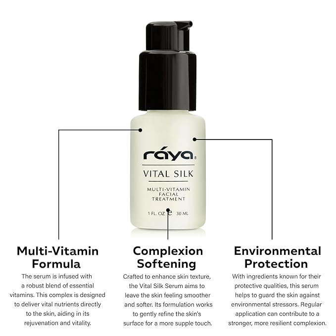 RAYA Vital Silk Serum (509) | Multi-Vitamin Facial Treatment for All Non-Sensitive Skin Beginning to show signs of Age | Softens and Smooths Complexion | Protects From Environmental Damage-FemmiqueWomen