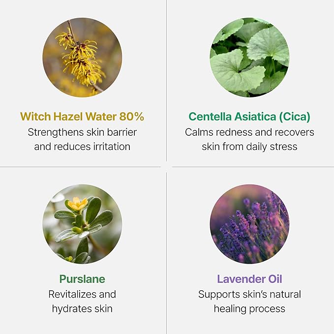 Silver Frost Mist - Facial Barrier Toner Spray with 80% Witch Hazel Water, Cica for Skin Barrier Repair, Recovery for Sensitive Skin, Dewy Hydration, Korean Skin Care (1.69 fl oz)-FemmiqueWomen